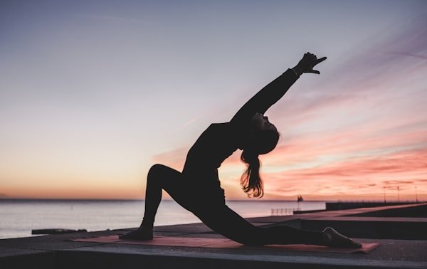 Gentle yoga practice in a calm environment