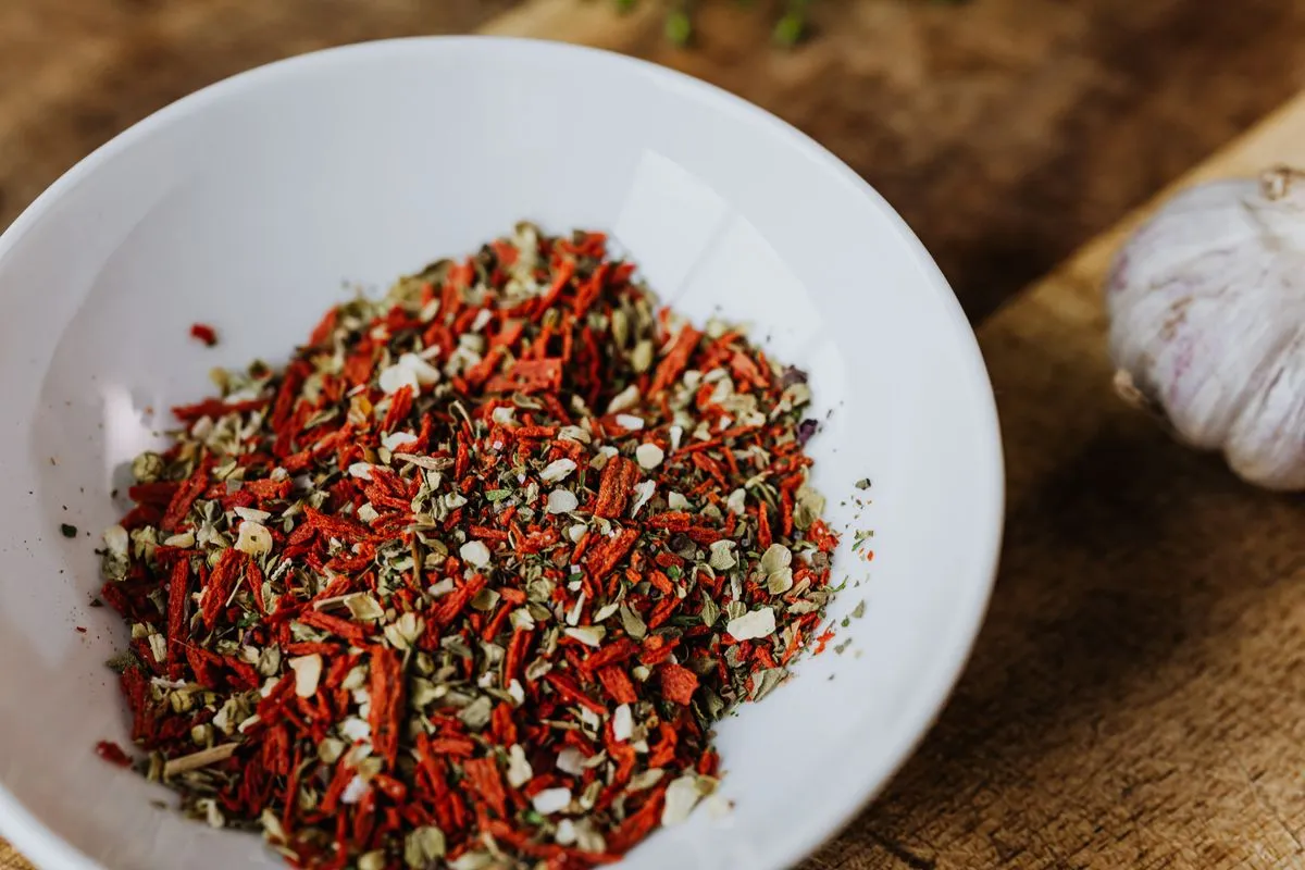 Fresh herbs and botanical wellness ingredients